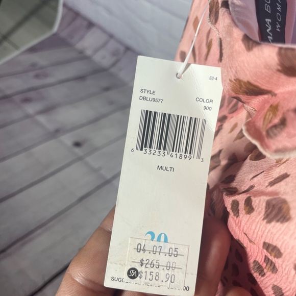 Dana Buchman Pink Animal Print Top Size 20 - Picture 6 of 6